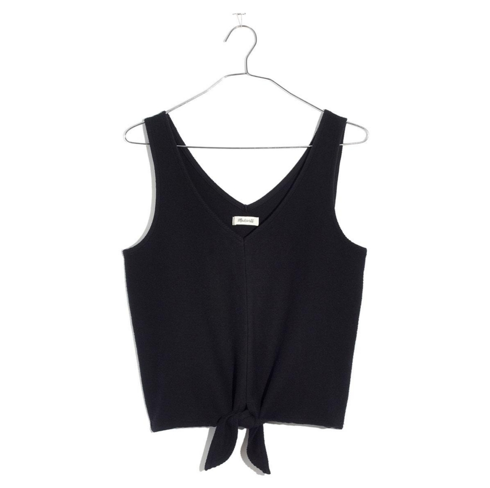 Madewell Texture & Thread Tie-Front Tank Top